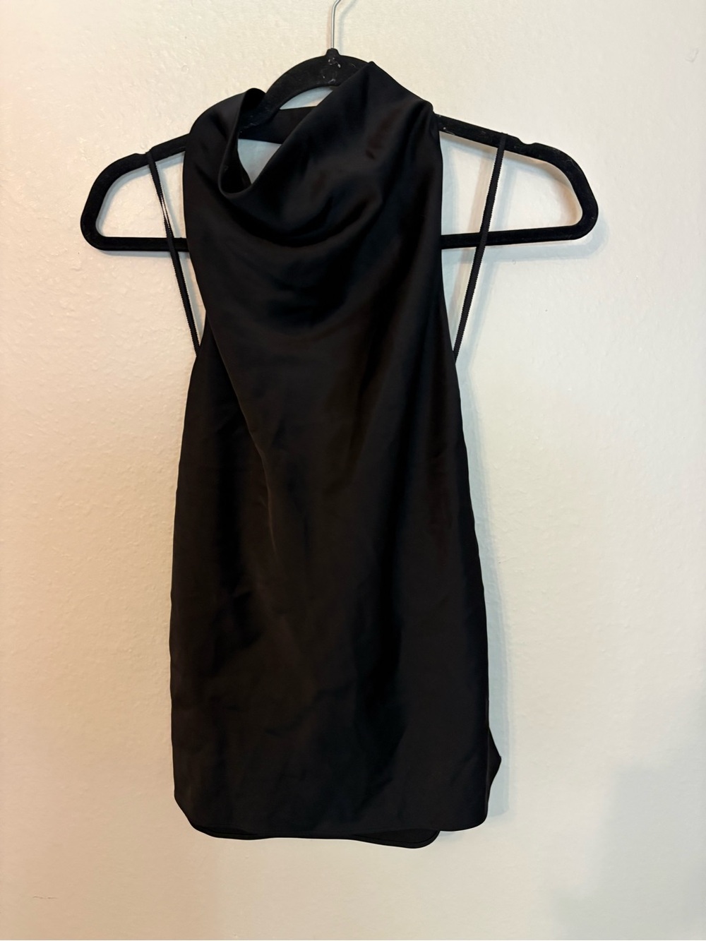 A.L.C. Black Cowl Neck Sleeveless Camisole